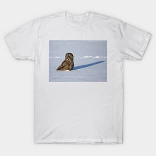 Great Grey Owl casts a long shadow T-Shirt